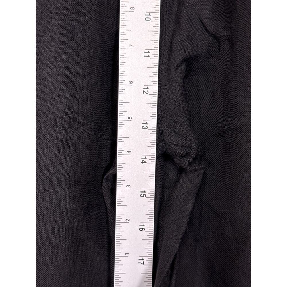 COS Pants 8 Womens Black Linen Wide Straight High Rise Trouser - Picture 4 of 8